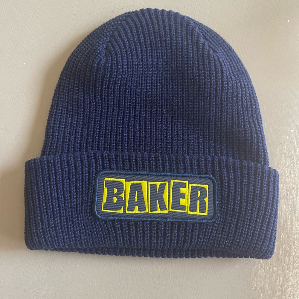 Baker skateboards logo Beanie navy/yellow